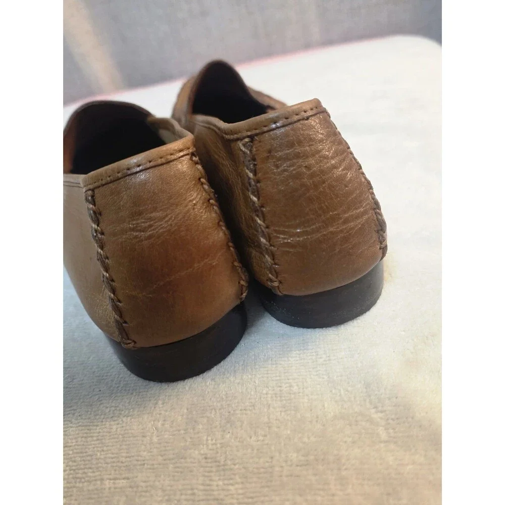 Vintage Mario De Gerard Mens Tan Leather Penny Loafers All Leather Size 10